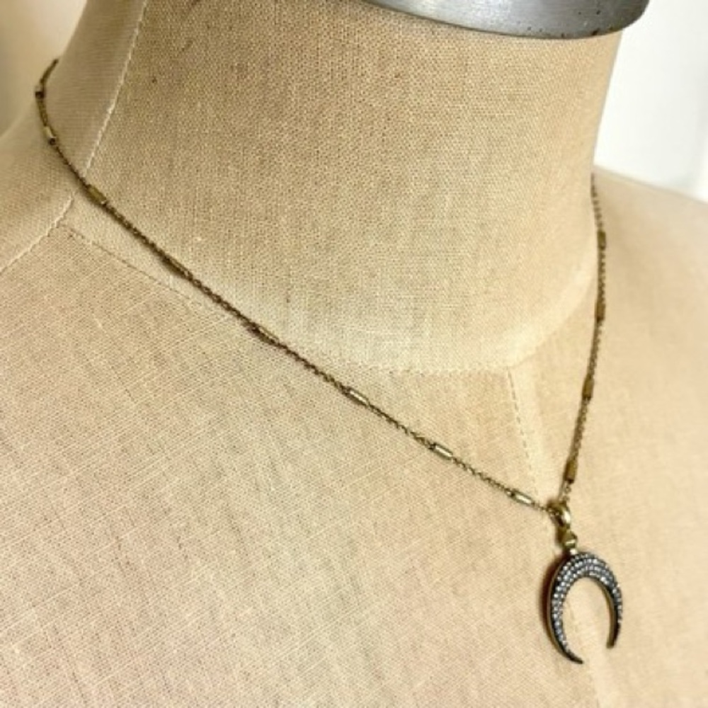 Stella & Dot Luna Crescent Necklace